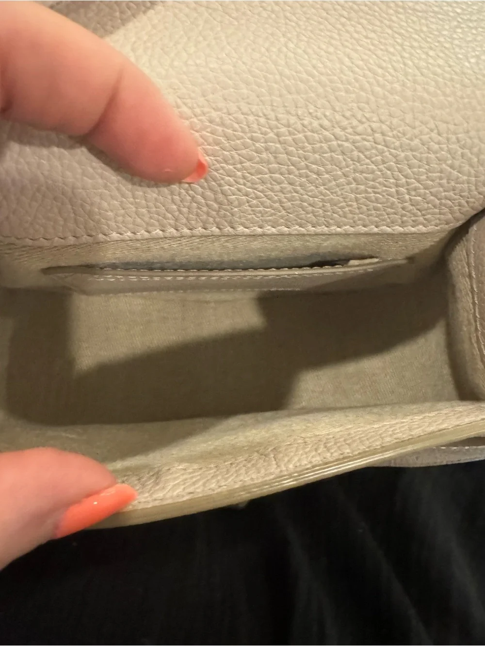 Chloe Cream Pebbled Leather Crossbody Saddle Bag - Size Small